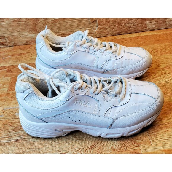 FILA Memory Workshift Slip Resistant Sneaker Womens Size 7 White - Picture 4 of 7